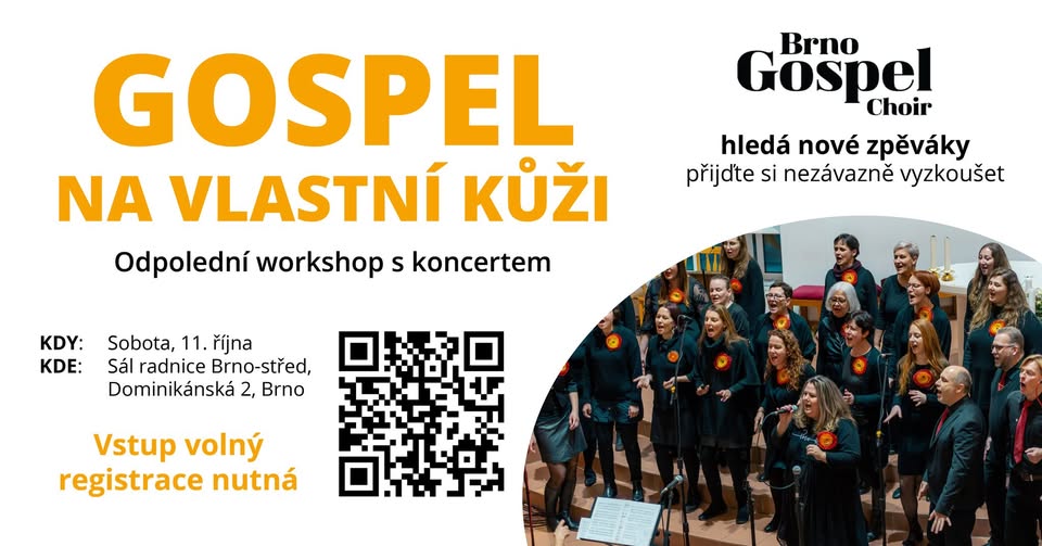 GOSPEL NA VLASTNÍ KŮŽI - workshop s Brno Gospel Choir