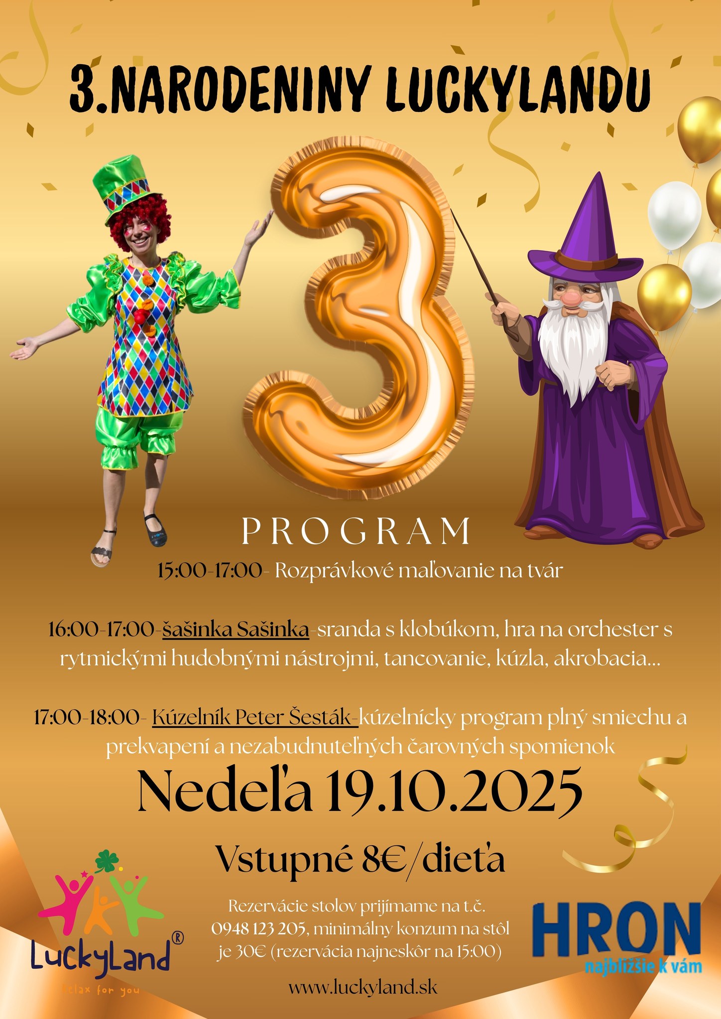 3.Narodeniny LUCKYLANDU
