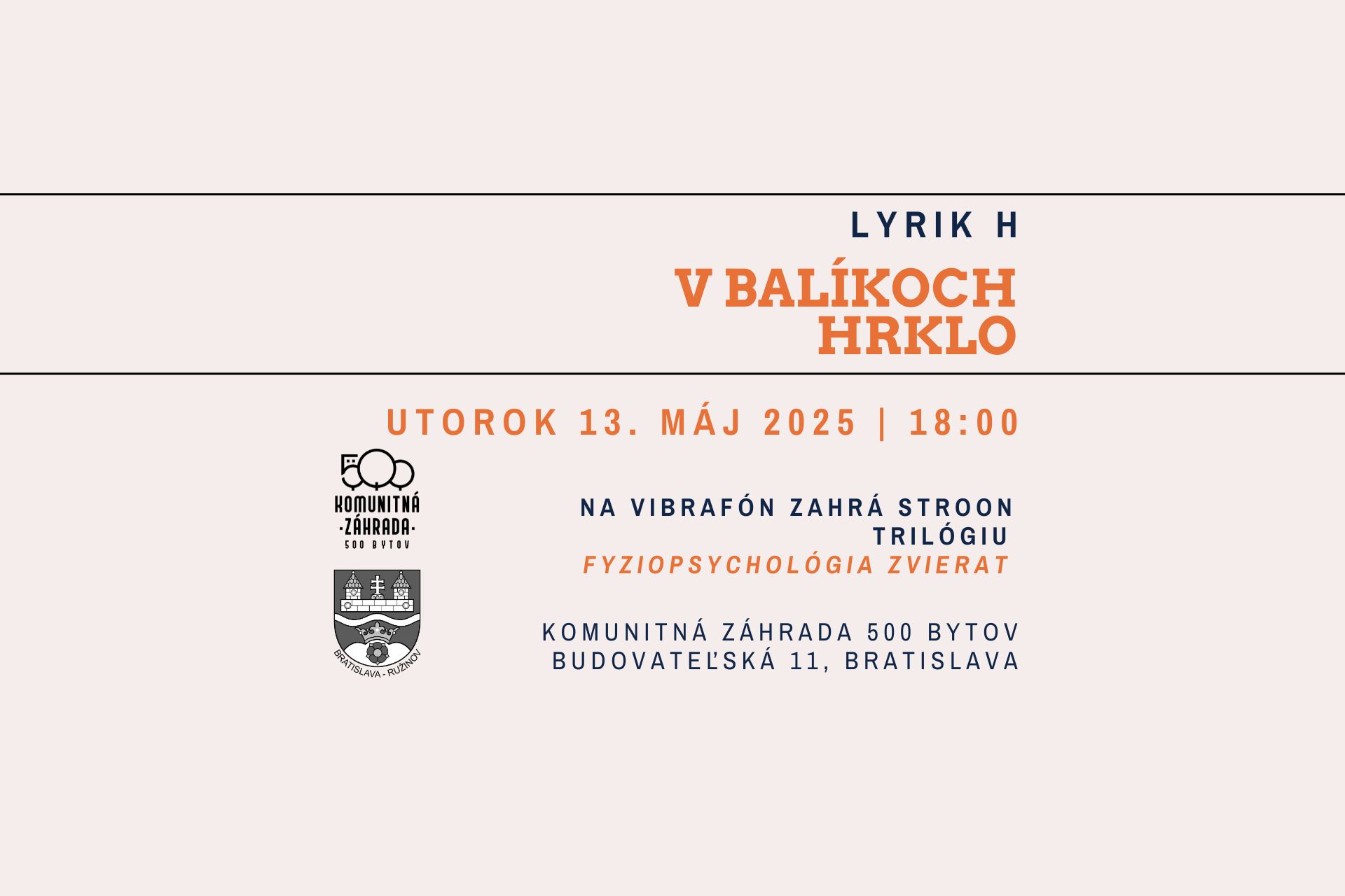 Literárno-hudobný večierok v Komunitnej záhrade 500 bytov