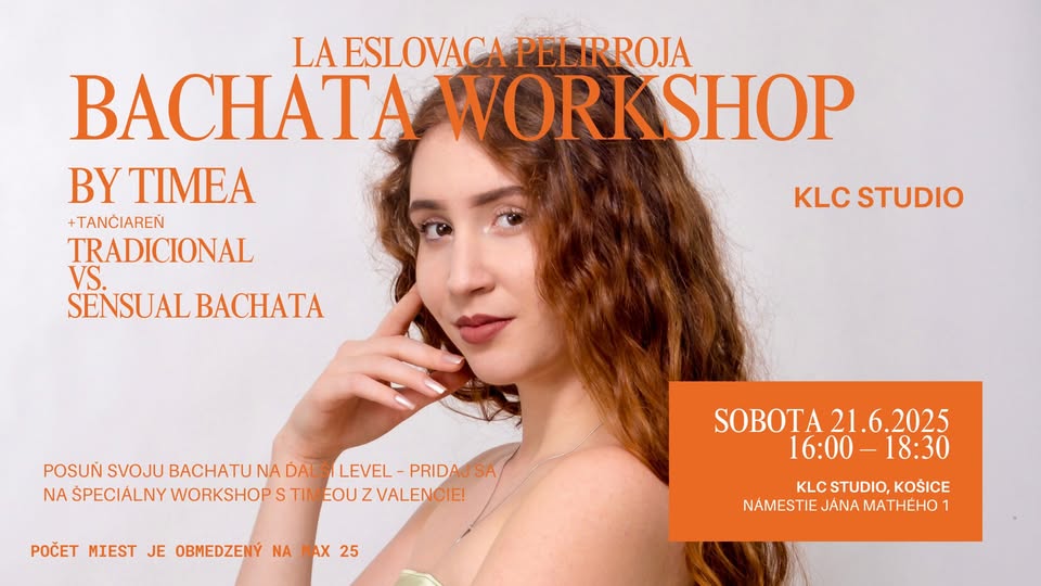 Bachata Workshop by La Eslovaca Pelirroja (Timea z Valencie) – TRADICIONAL vs SENSUAL Bachata