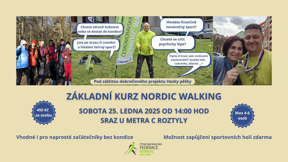 Základní skupinový kurz nordic walking