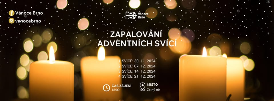 Zapalování adventních svící | Vánoce Brno