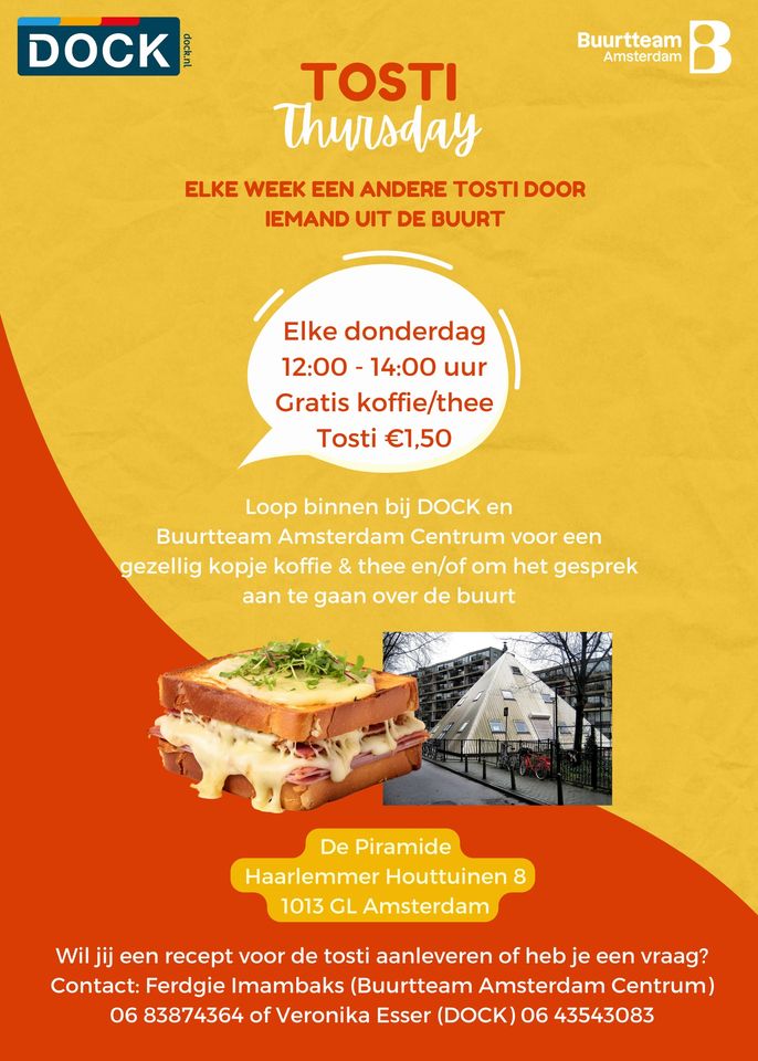 Tosti Thursday - lunch in de Piramide