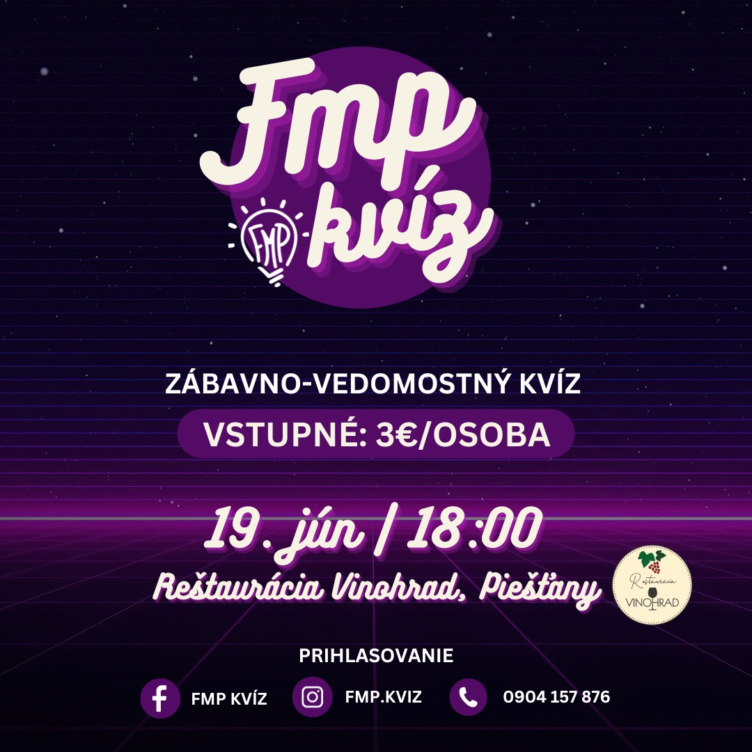 FMP KVÍZ | Reštaurácia Vinohrad 🍇