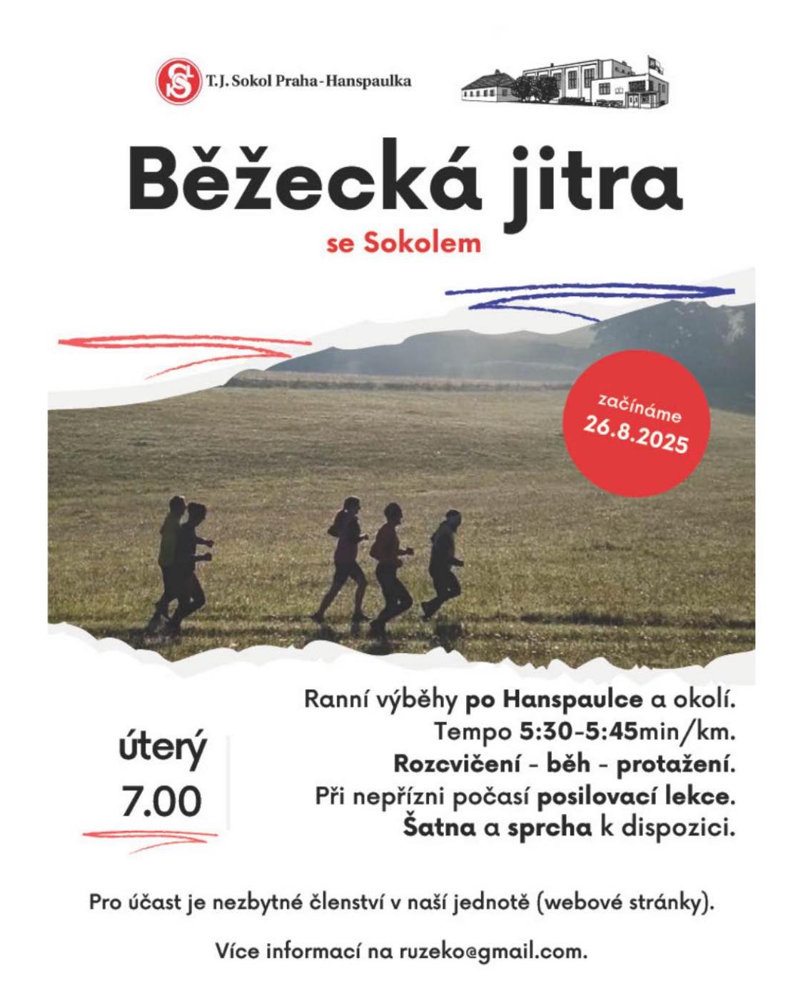 Běžecká jitra na Hanspaulce