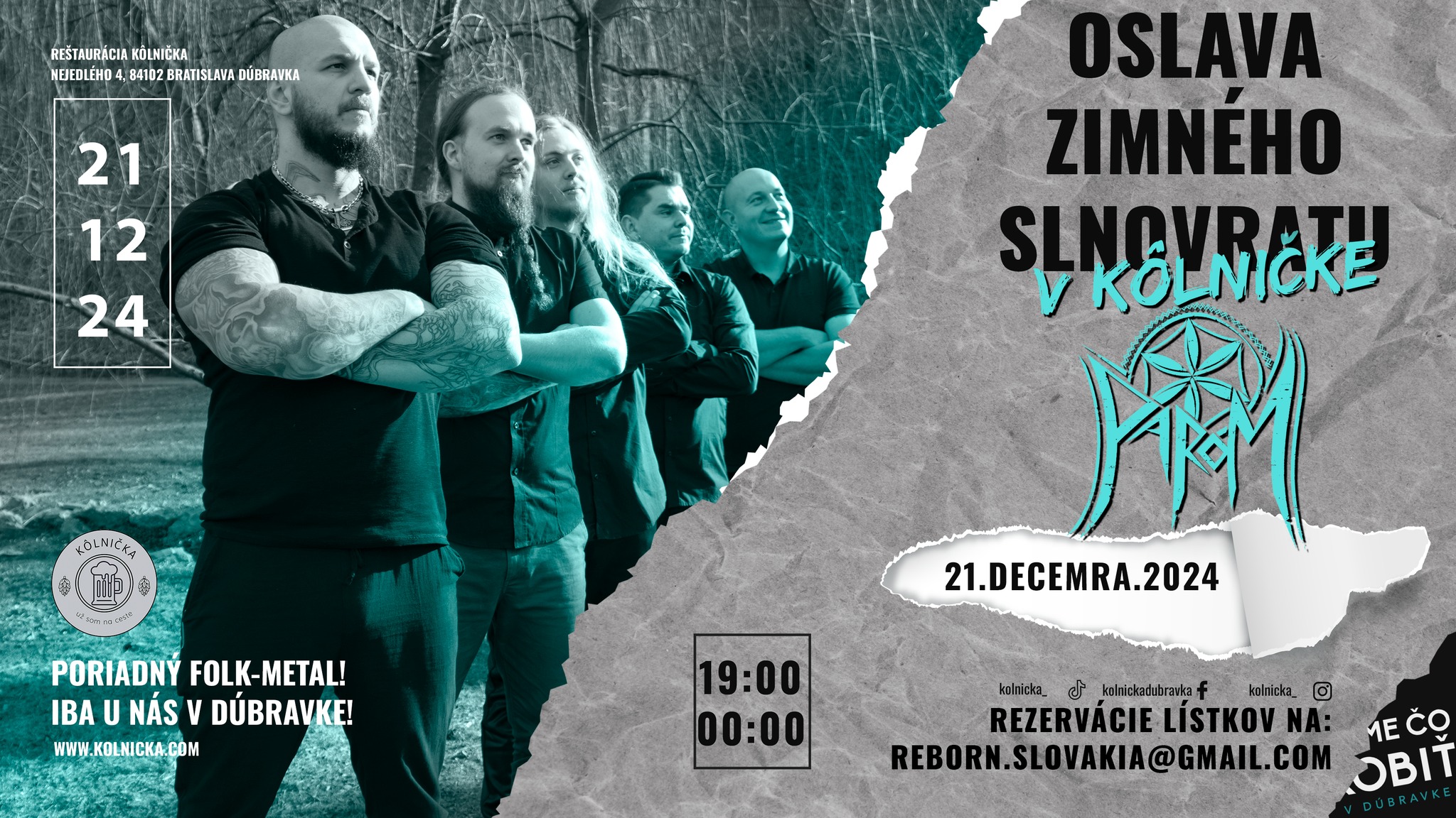 Oslava zimného Slnovratu - Kapela Parom