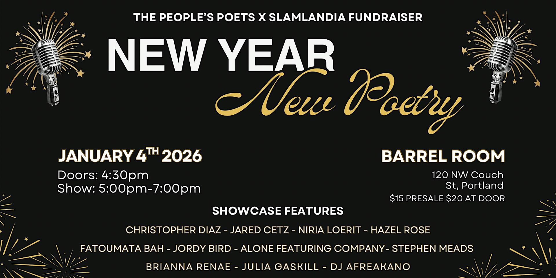 New Year, New Poetry - A Community Fundraising Showcase