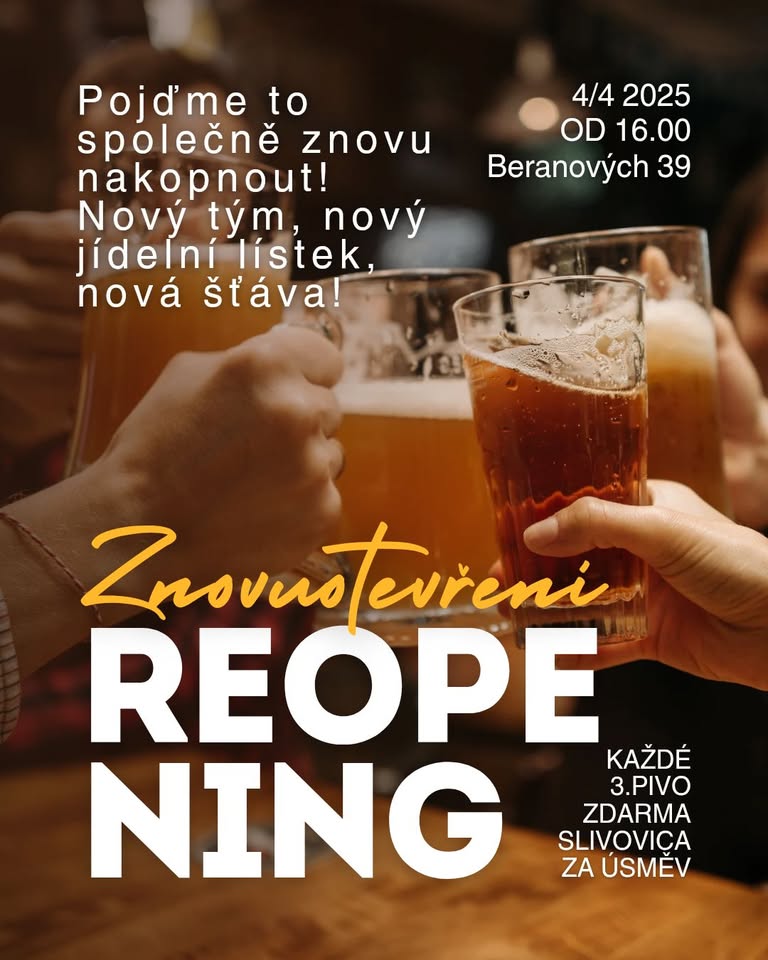 REOPENING PARTY BEERCHECKPOINT LETŇANY