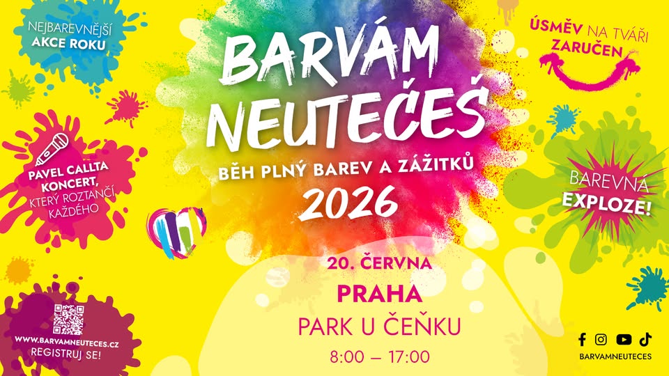Barvám Neutečeš 2026 - Praha