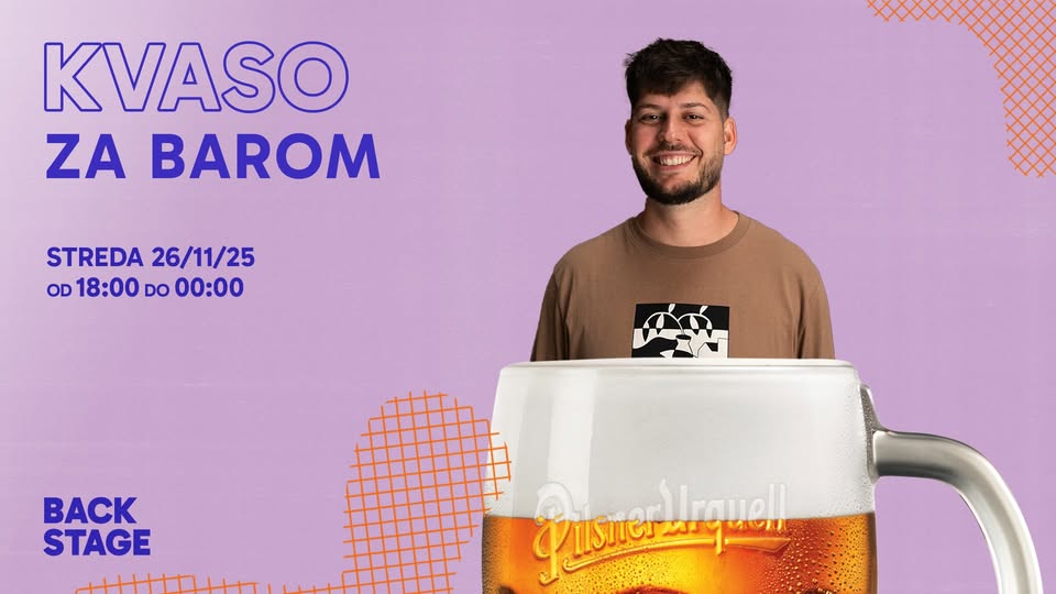 KVASO ZA BAROM | STREDA 26/11 | BACKSTAGE BAR