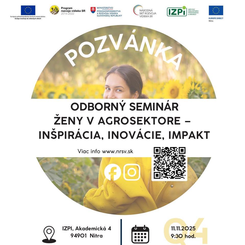 Odborný seminár  „Ženy v agrosektore – inšpirácia, inovácie, impakt“