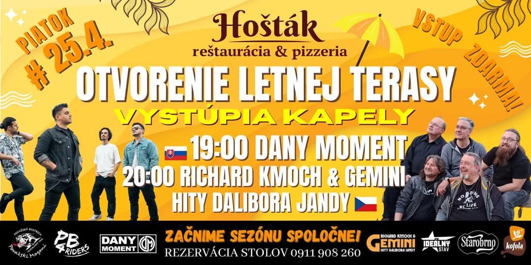 Restaurace a pizzerie Hošťák Povážská Bystrica.