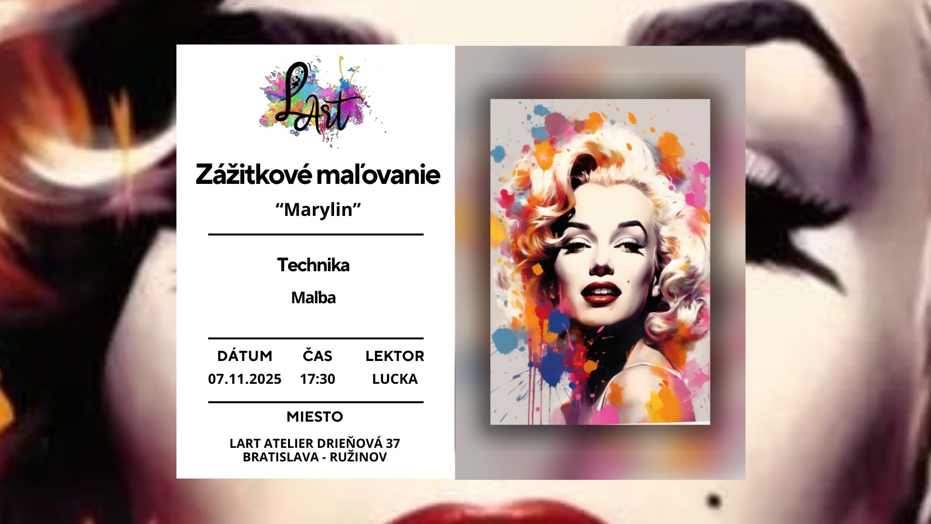 Zážitkové maľovanie - Marylin