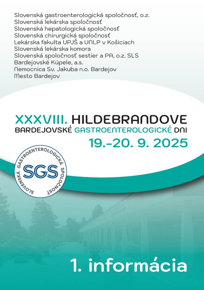 XXXVIII. HILDEBRANDOVE BARDEJOVSKÉ GASTROENTEROLOGICKÉ DNI