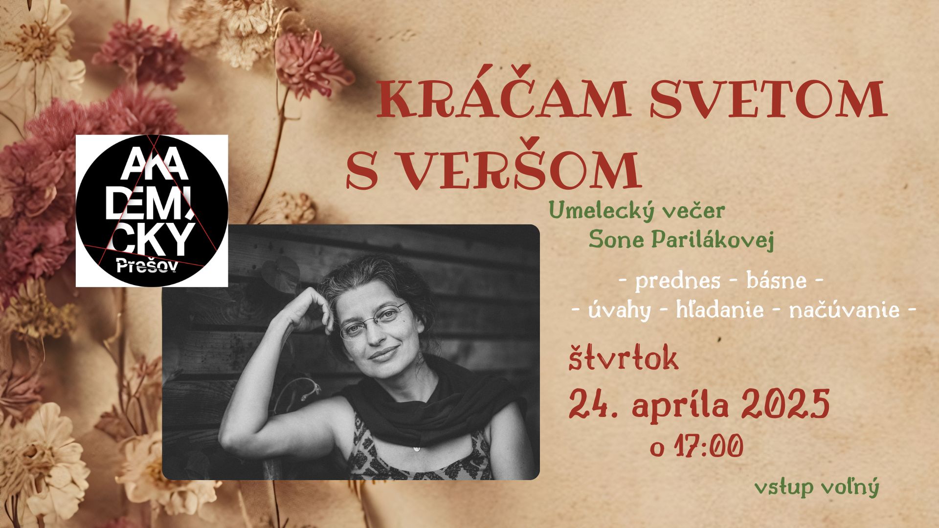 Kráčam svetom s veršom | Akademický Prešov