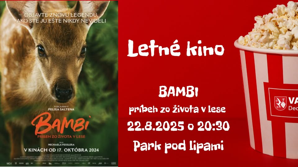 Letné kino vo Vajnoroch - Bambi