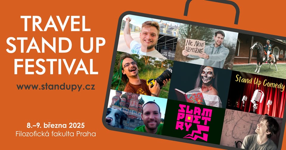 Travel Stand-up Festival 8.-9.3.2025 v Praze - kup vstupenku včas