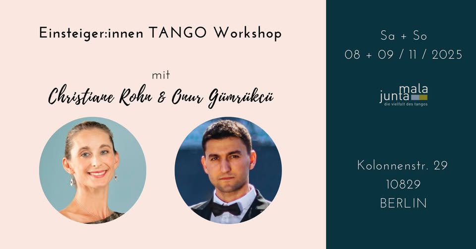 Tango Einsteiger*innen Workshop mit Christiane Rohn & Onur Gümrükcü