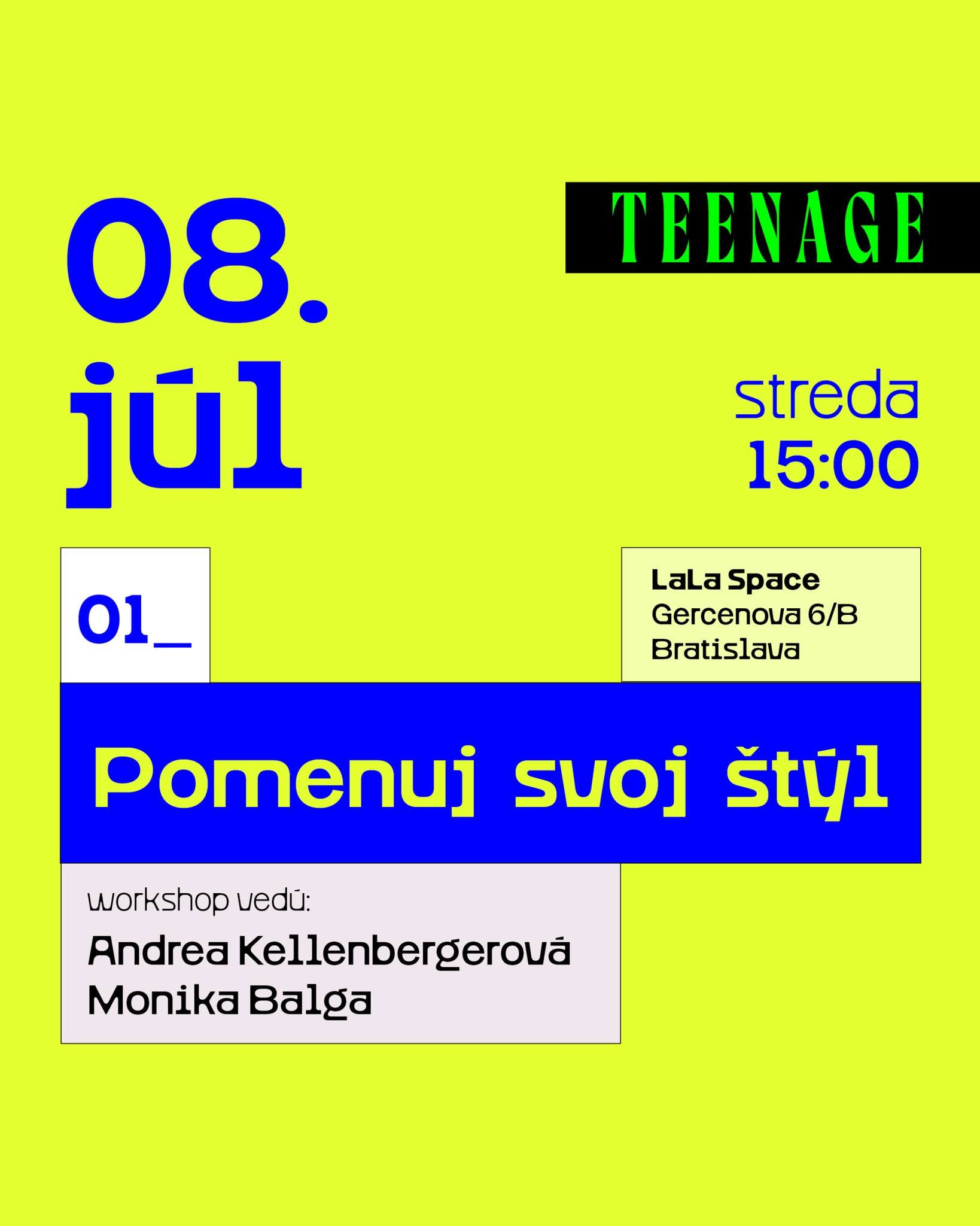 ZÁŽITKOVÝ WORKSHOP INTERIÉROVÉHO DIZAJNU: POMENUJ SVOJ ŠTÝL - TEENAGE VERZIA