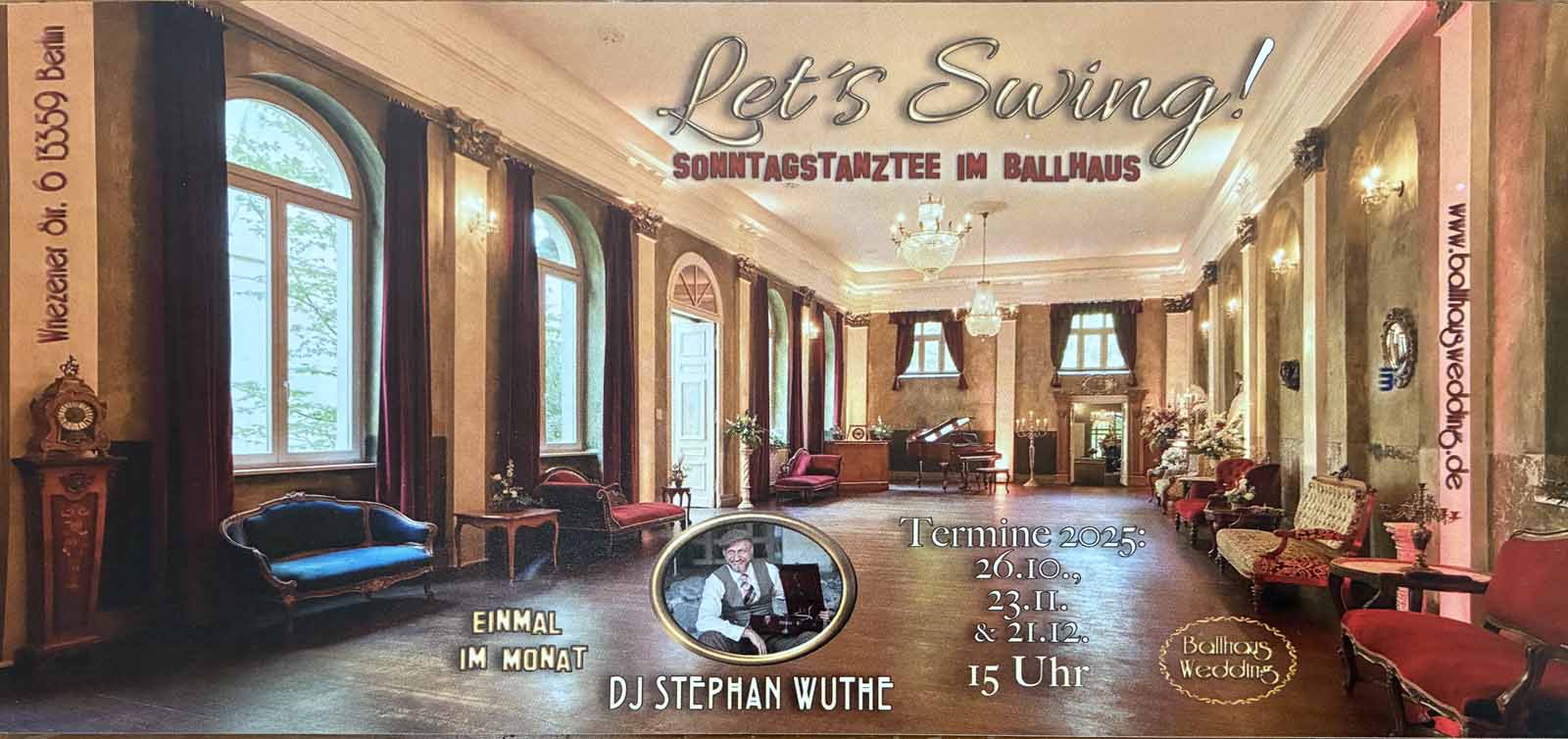 Let's Swing - Swingtanztee Sonntag im Ballhaus Wedding