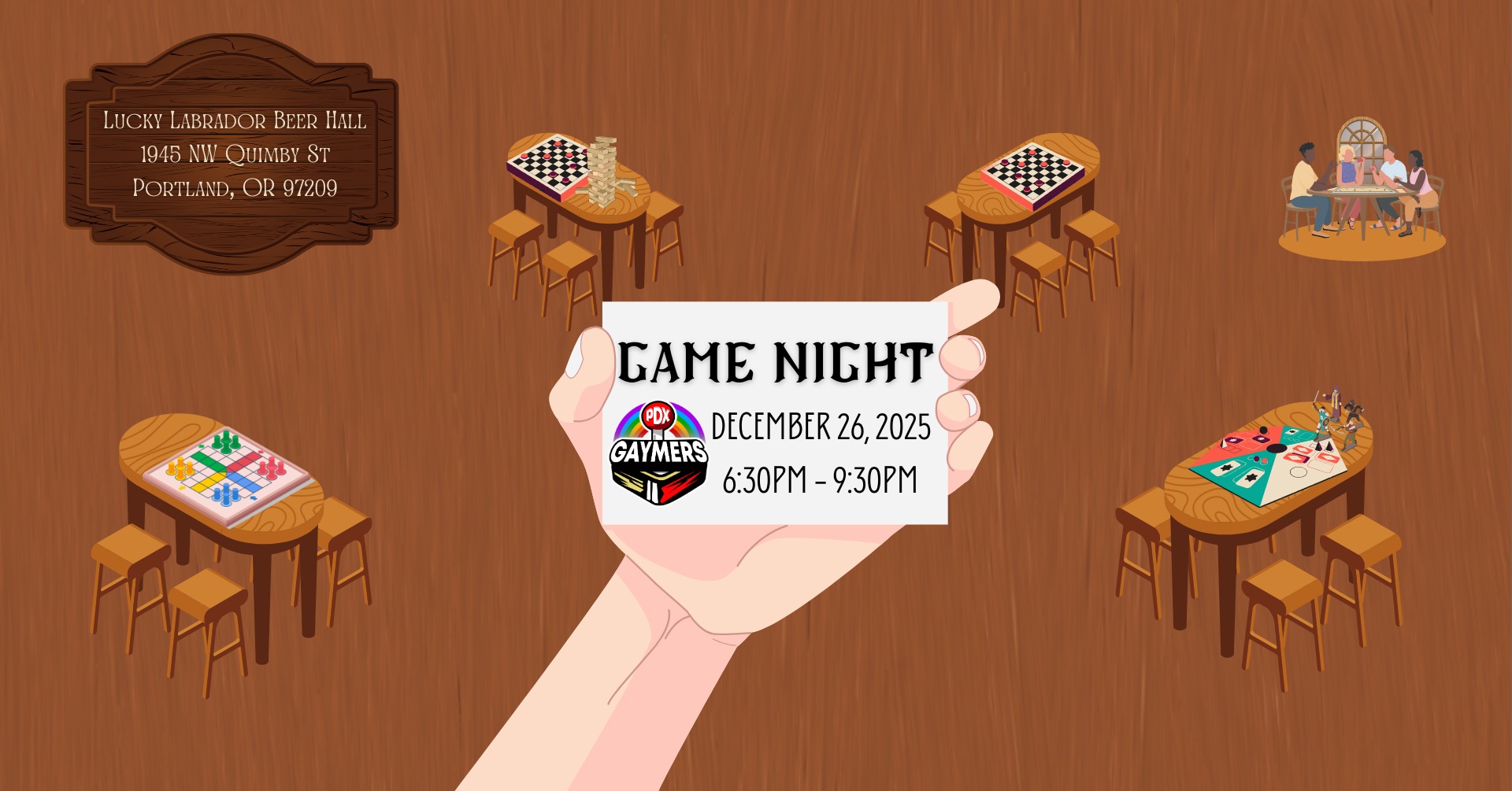 Board Game Night at the Lucky Lab