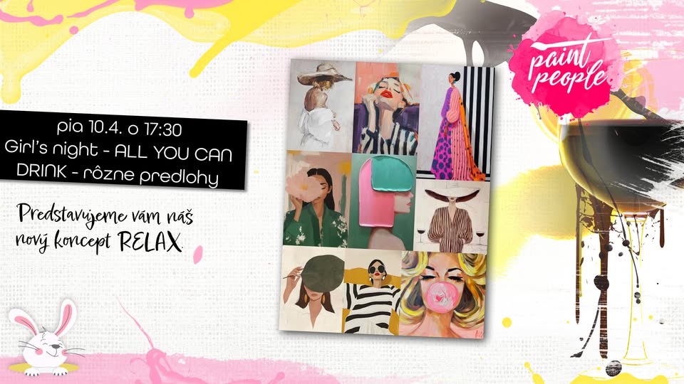 Girl’s night – ALL YOU CAN DRINK – rôzne predlohy - Maľuj s PaintPeople