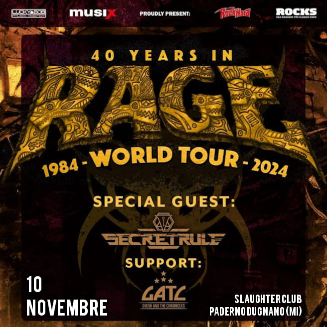 RAGE + Secret Rule + Girish And The Chronicles  | MILAN (Slaughter Club)