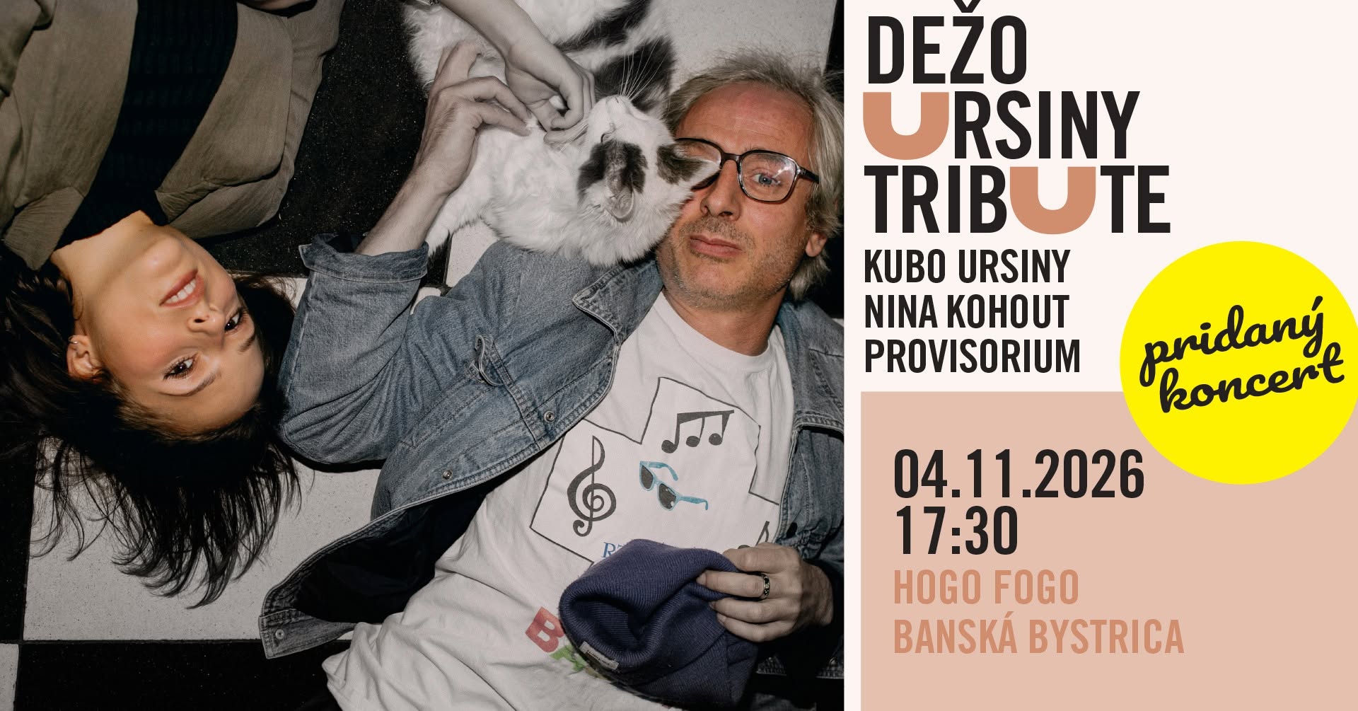 PRIDANÝ KONCERT: Dežo Ursiny Tribute: Kubo Ursiny & Nina Kohout v Hogo Fogo
