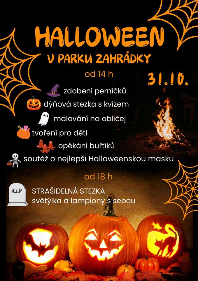 Halloween v parku Zahrádky