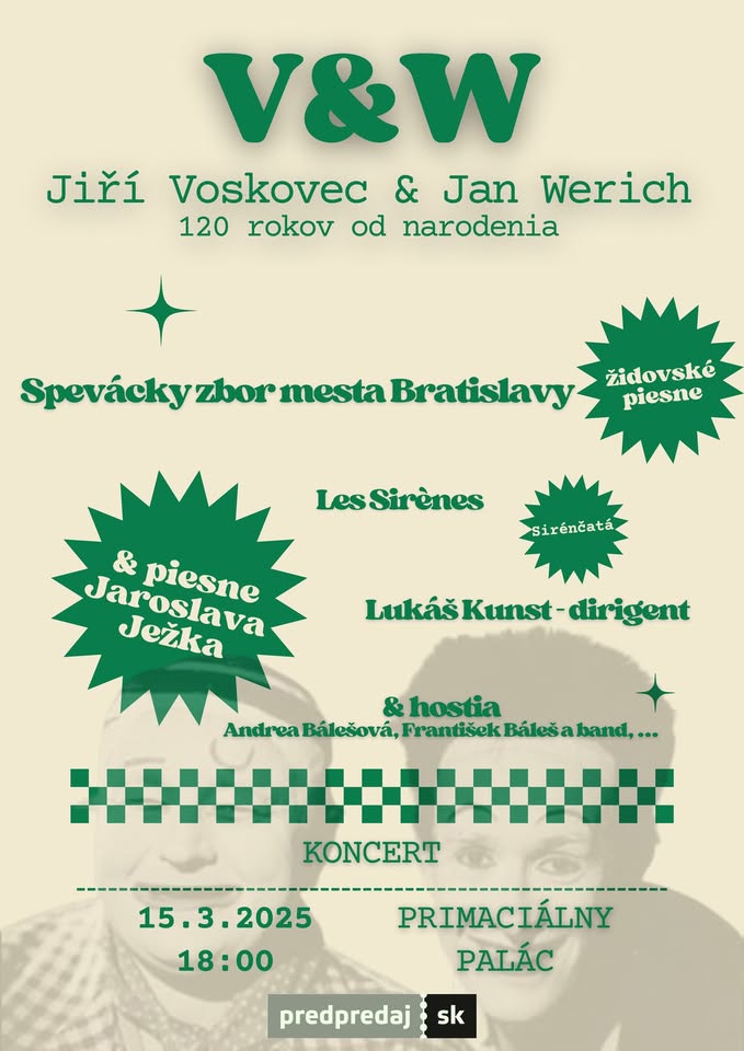 Voskovec & Werich, Jaroslav Ježek a židovské piesne - VYPREDÁNO