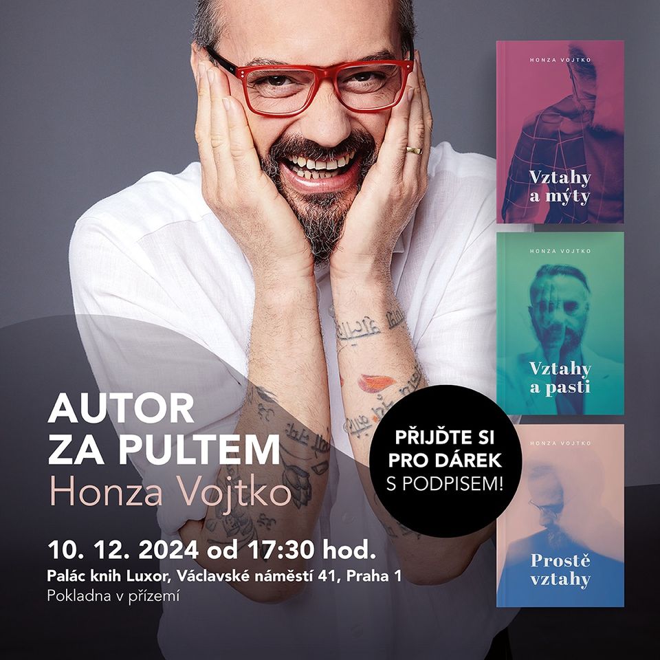 Autor za pultem s Honzou Vojtkem