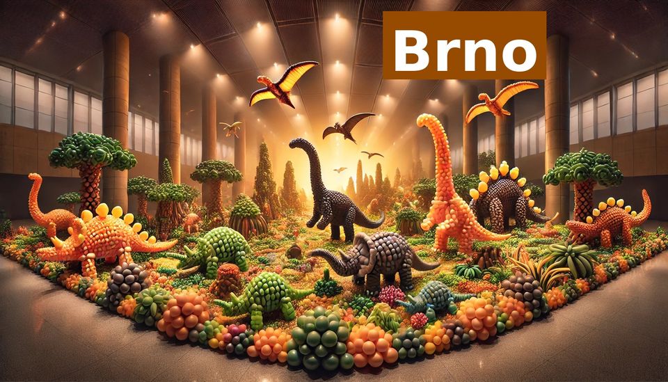 Balónková výstava Dinosauři - ČokoFest Brno 2024