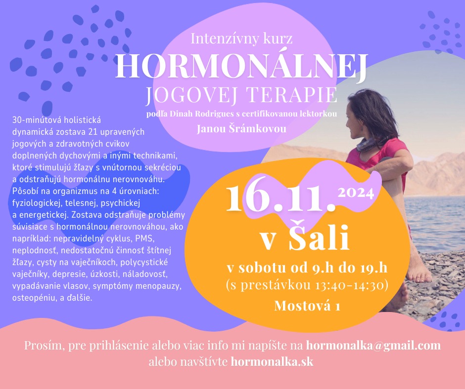 Šaľa -iIntenzívny kurz hormonálnej jogy pre ženy podľa Dinah Rodrigues
