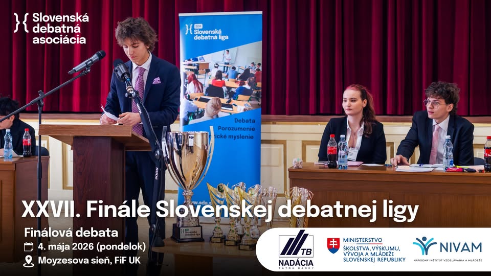 Finálová debata XXVII. ročníka Finále Slovenskej debatnej ligy