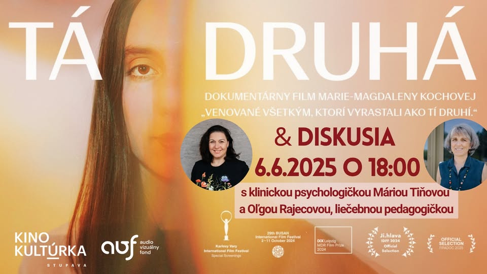 Premietanie filmu TÁ DRUHÁ & diskusia o súrodencoch detí so špeciálnymi potrebami v Kine Kultúrka