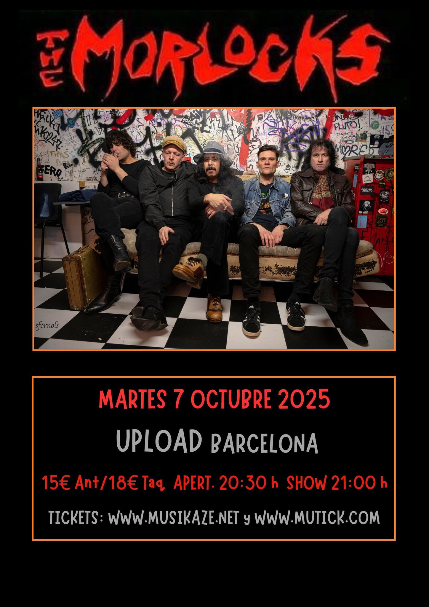 THE MORLOCKS (USA) en Barcelona, UPLOAD