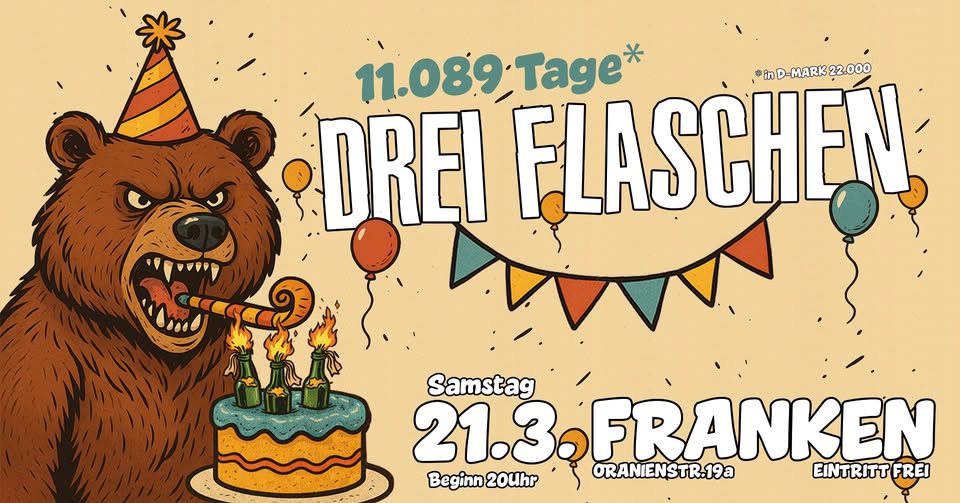 11089 Tage Drei Flaschen