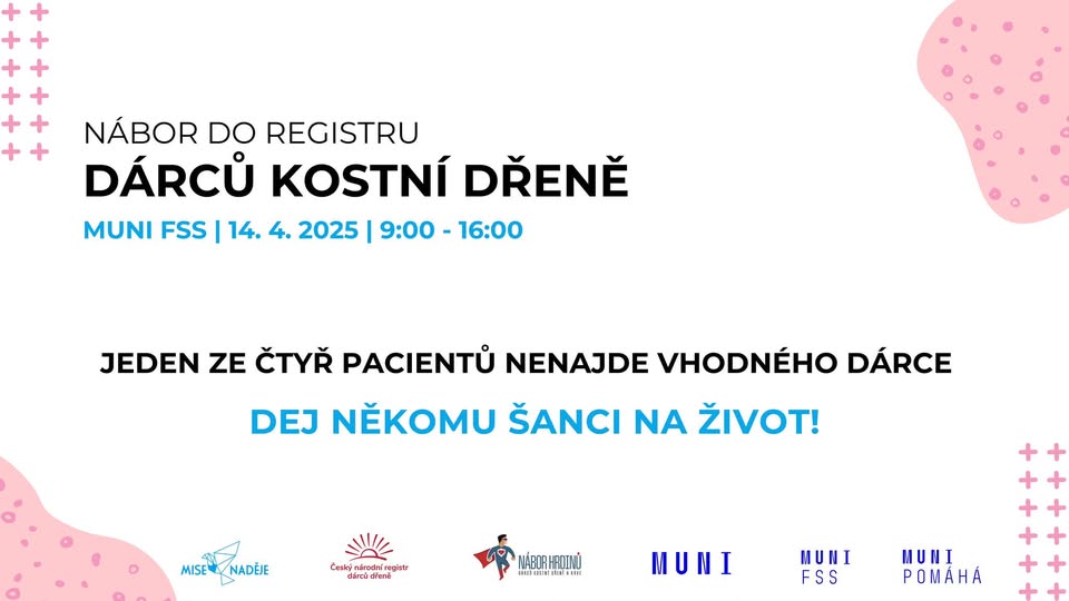 Nábor do Registru dárců kostní dřeně - MUNI FSS