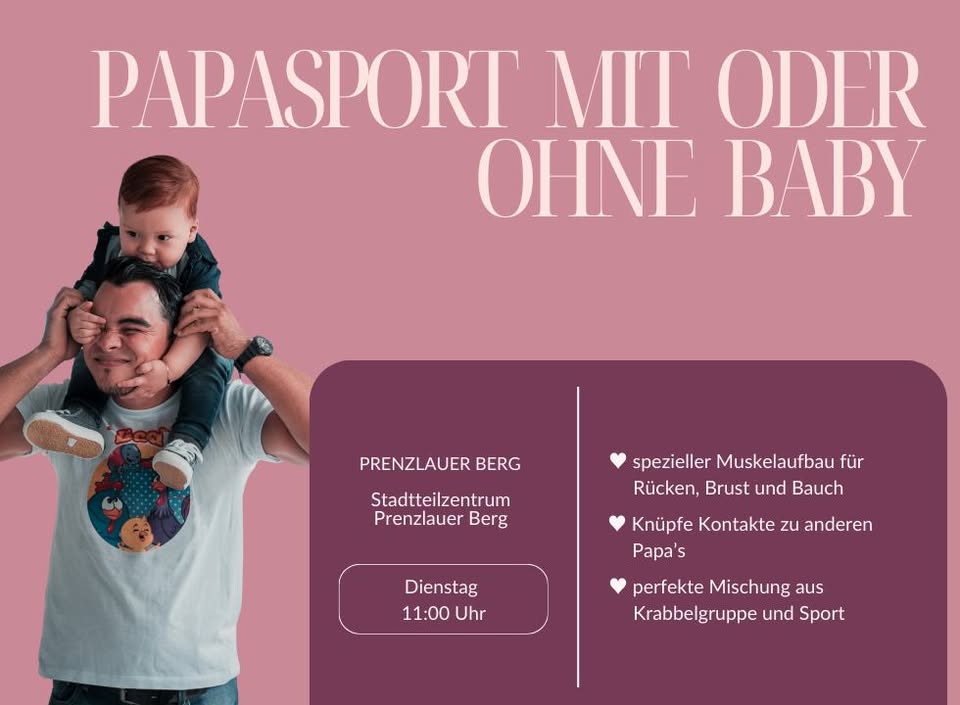 Papasport mit oder ohne Baby