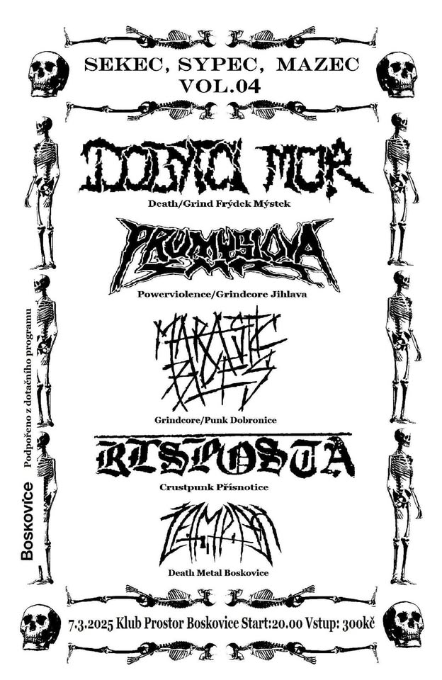 SEKEC, SYPEC, MAZEC VOL.4/DOBYTČÍ MOR/PRŮMYSLOVÁ SMRT/RISPOSTA/MARASTIC BLUES/ŽAMPACH