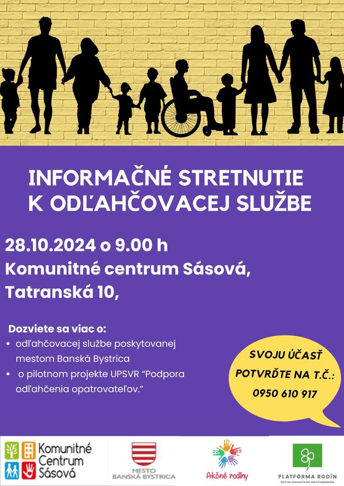 Informačné stretnutie k odľahčovacej službe