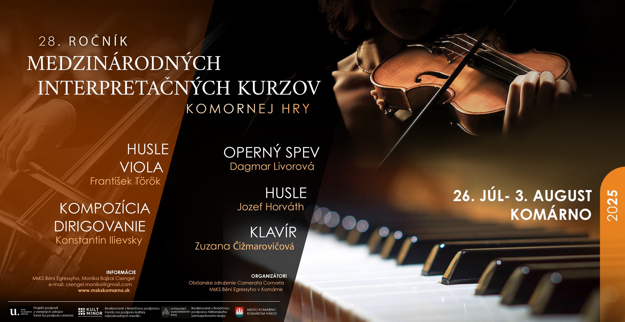 28. ročník Interpretačných kurzov komornej hudby / 28. Kamarazenei Mesterkurzusok