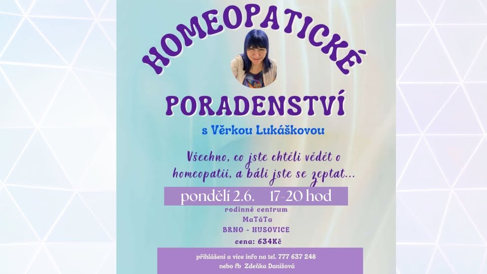 Homeopatické poradenství s Věrkou Lukáškovou