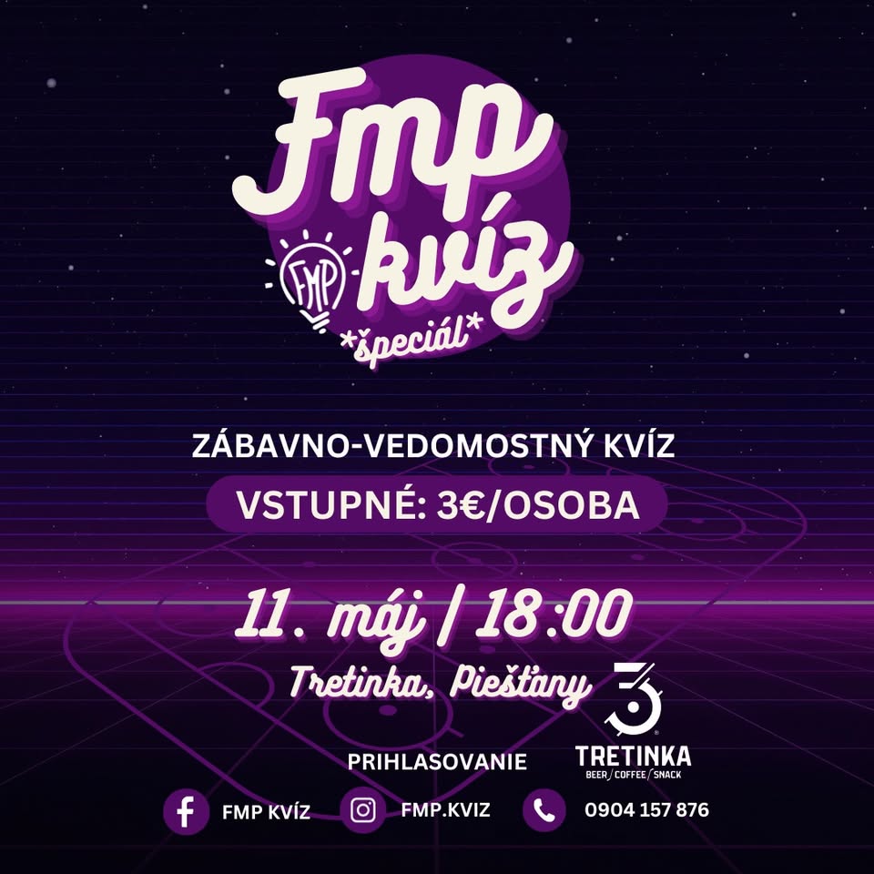 FMP Kvíz | HOKEJOVÝ ŠPECIÁL | Tretinka, Piešťany 🏒🥅
