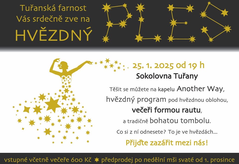 Hvězdný ples tuřanské farnosti 2025