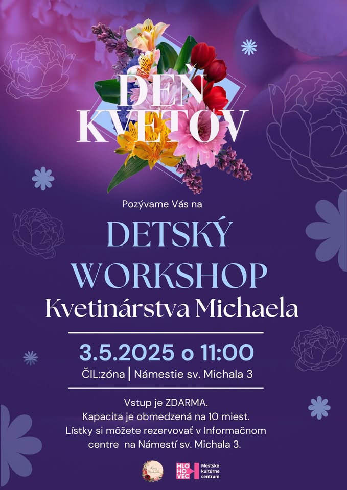 Deň kvetov 2025: Detský workshop s Kvetinárstvom Michaela