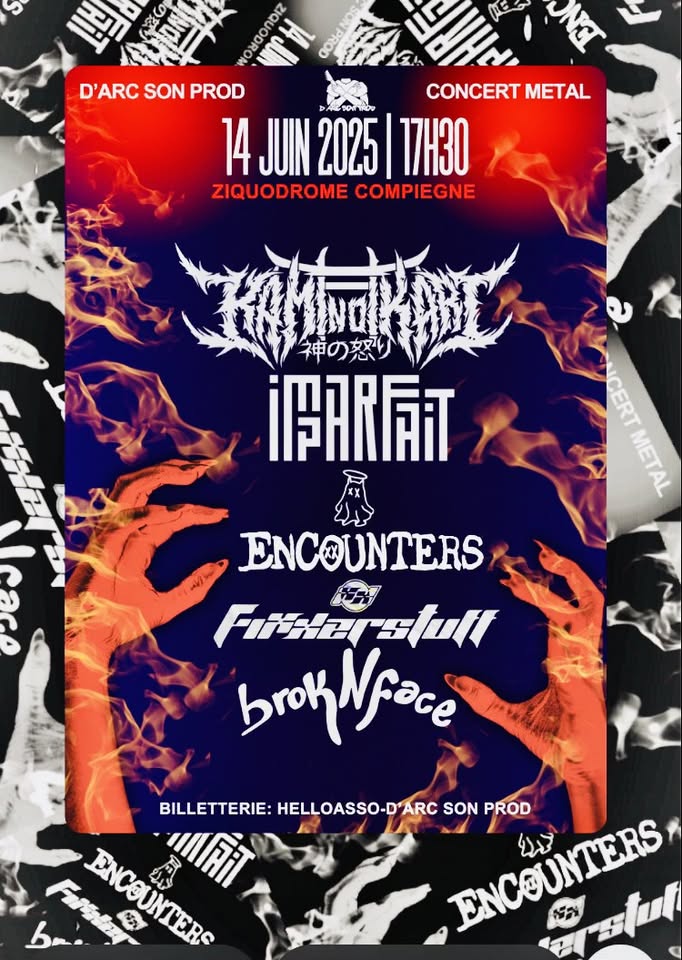 Concert KAMI NO IKARI, IMPARFAIT, ENCOUNTERS, FIXXERSTUFF, BROK'N FACE