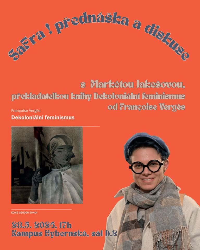 SaFra ! přednáška a diskuze s Markétou Jakešovou