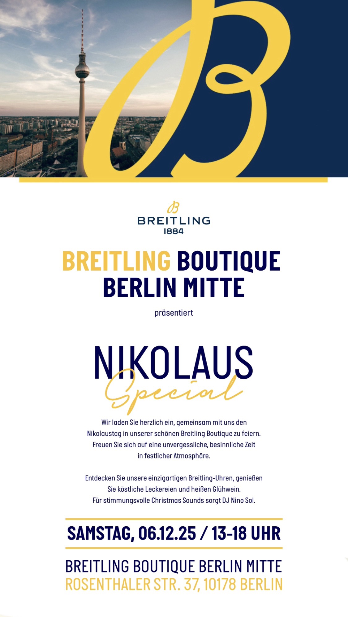 NIKOLAUS SPECIAL! 06.12. Breitling Boutique Berlin Mitte