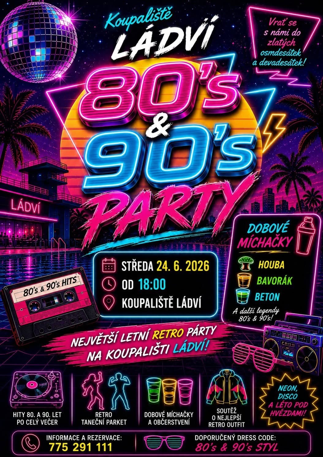 80’s & 90’s PARTY Koupaliště Ládví